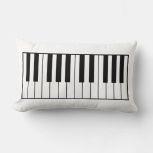 black/white Music Piano keys Lumbar Cushion