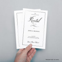 Black & White Music Recital Program Template
