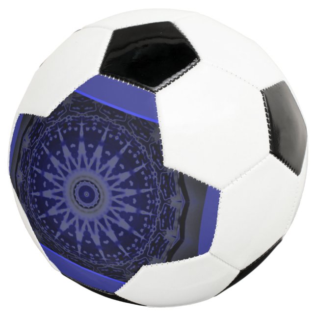 Black White n Purple Soccer Ball (Three Quarter)