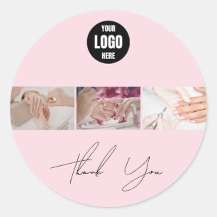 Black & White Nail Tech Logo Sticker 