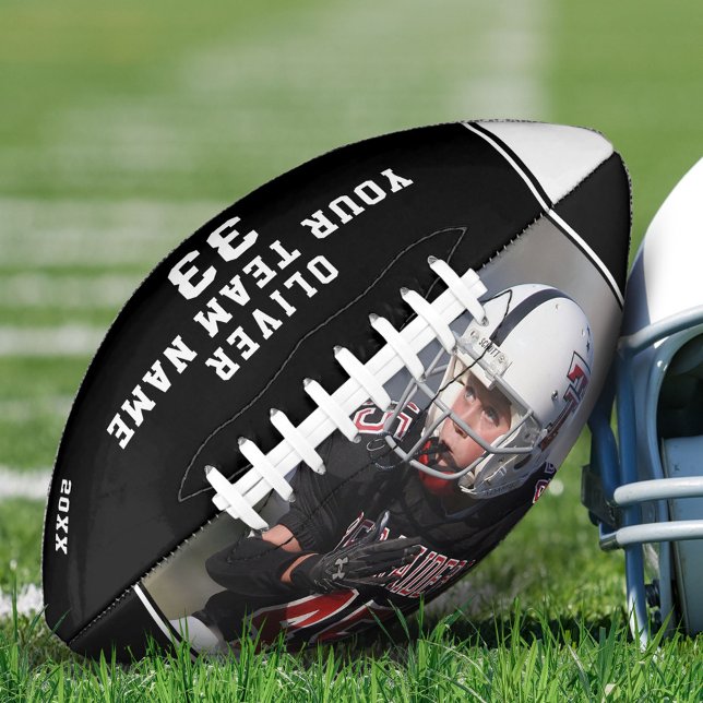 Black White Name Number Team Photo Football (Creator Uploaded)