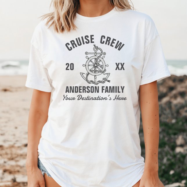 Black & White Nautical Art Family Cruise Group  T-Shirt (Creator Uploaded)