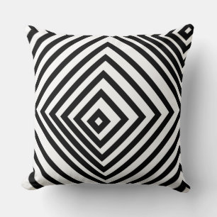 Black & White Nested Box Pattern - Throw Pillow