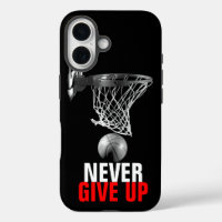 Black White Never Give Up Success Basketball