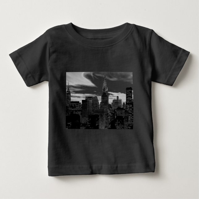 Black & White New York Baby T-Shirt (Front)