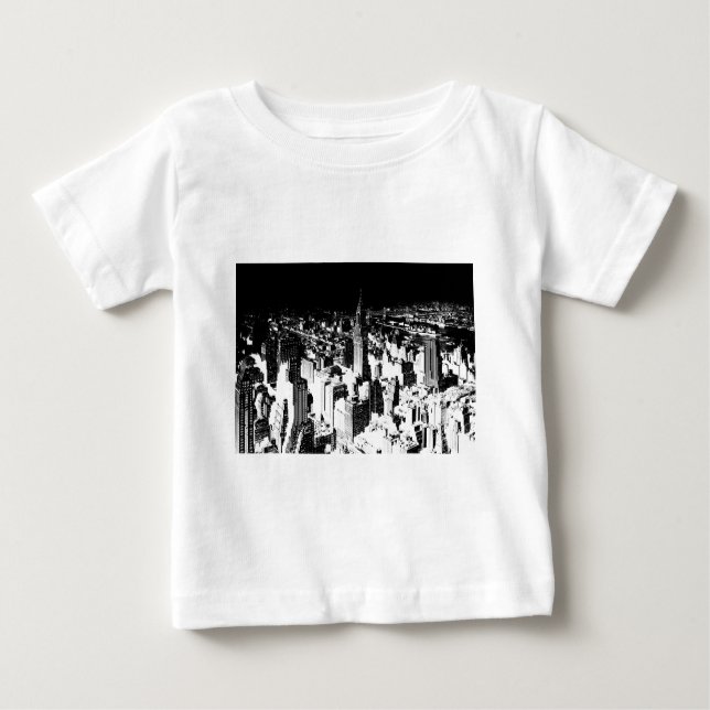 Black & White New York Baby T-Shirt (Front)