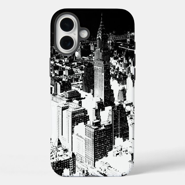 Black & White New York Case-Mate iPhone Case (Back)