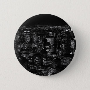 Black & White New York City 6 Cm Round Badge