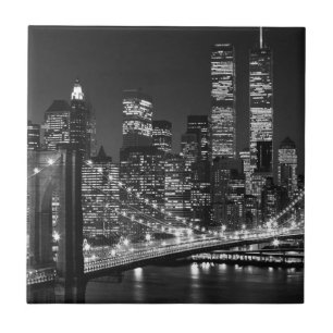Black & White New York City Ceramic Tile