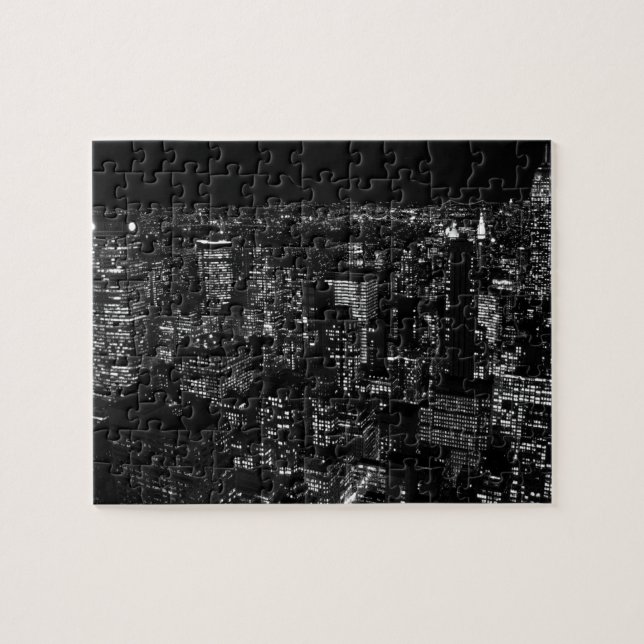 Black & White New York City Jigsaw Puzzle (Horizontal)
