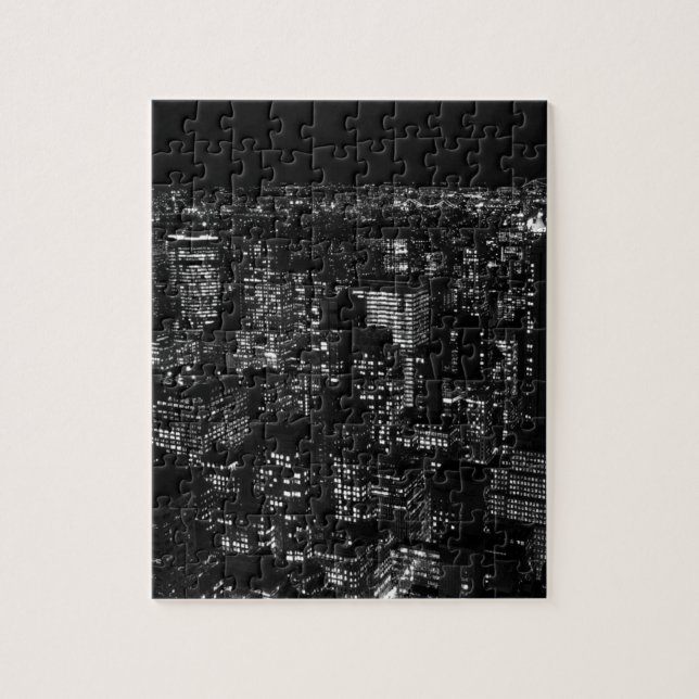 Black & White New York City Jigsaw Puzzle (Vertical)