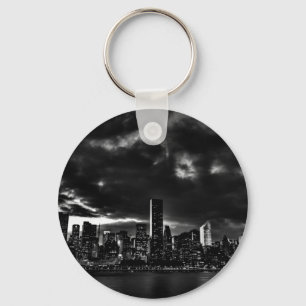 Black & White New York City Key Ring