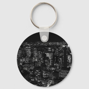 Black & White New York City Key Ring