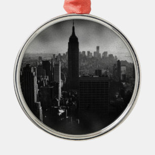 Black & White New York City Metal Tree Decoration