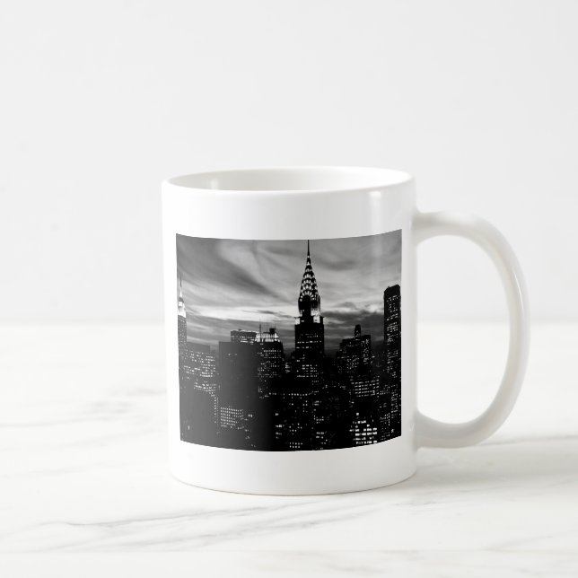 Black & White New York City Midtown Coffee Mug (Right)