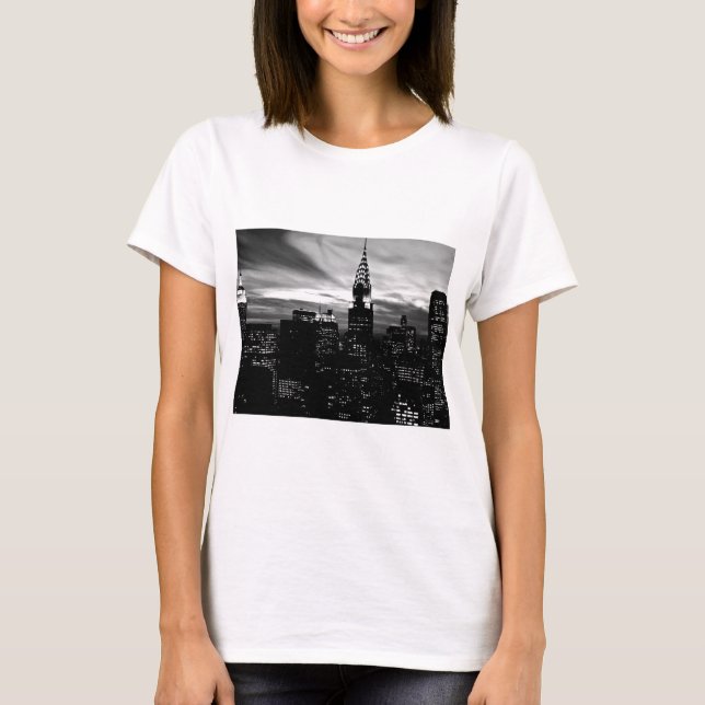Black & White New York City Midtown T-Shirt (Front)
