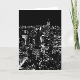 Black & White New York City Night Card
