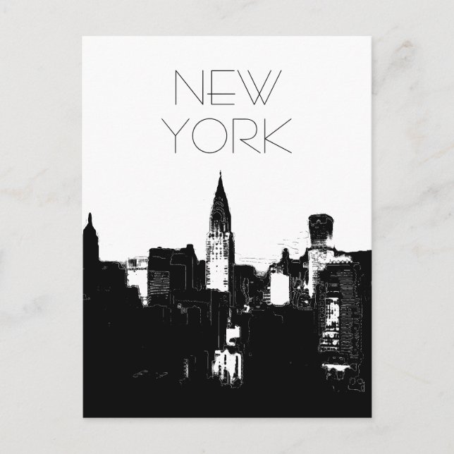 Black & White New York City Pop Art Postcards (Front)
