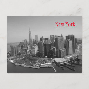Black White New York City Postcard