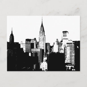 Black & White New York City Postcard