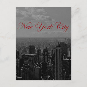 Black White New York City Postcard