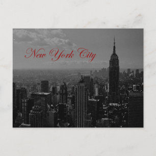 Black White New York City Postcard