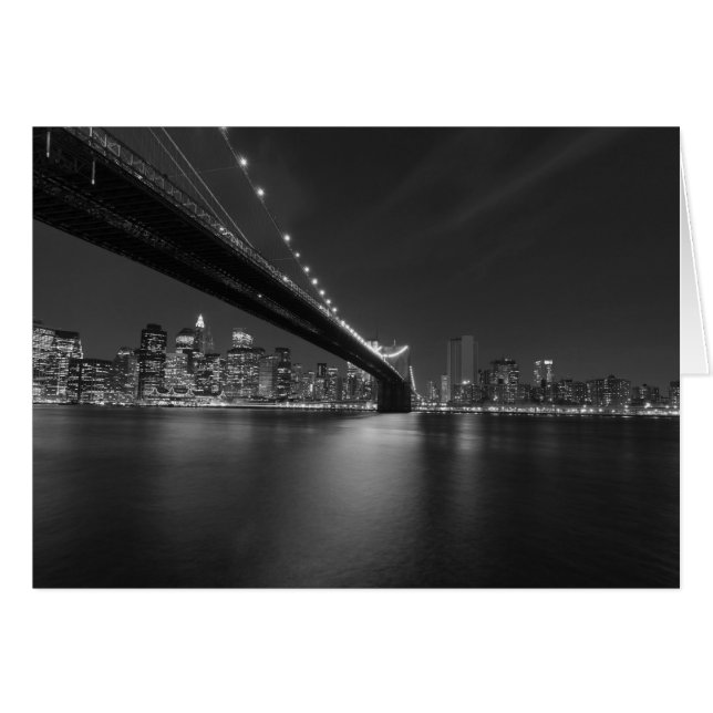 Black White New York City Skyline (Front Horizontal)