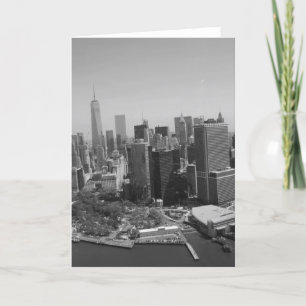 Black White New York City Skyline Card