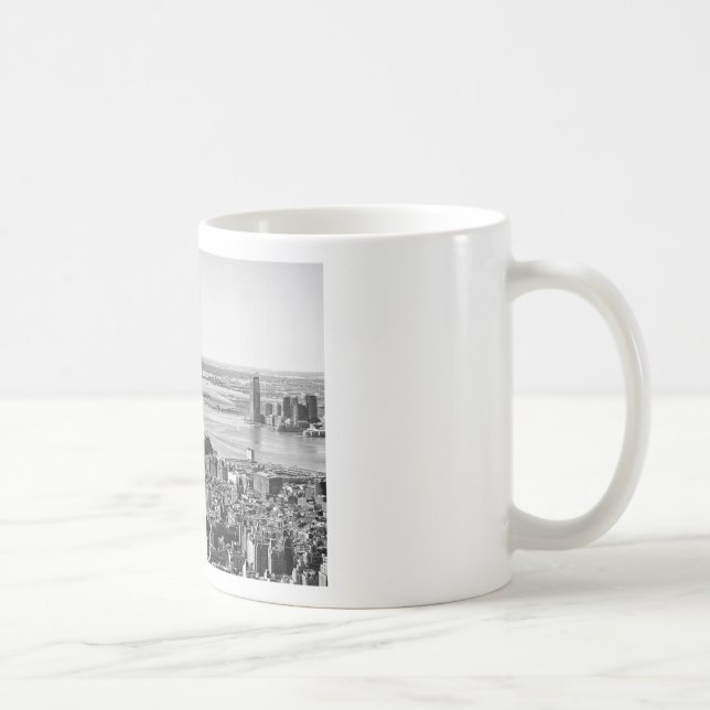 Black White New York City Skyline Coffee Mug (Right)