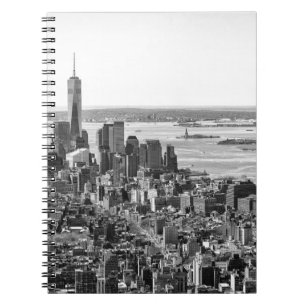 Black White New York City Skyline Notebook
