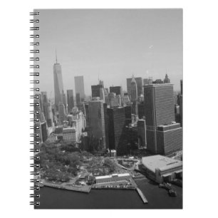 Black White New York City Skyline Notebook