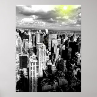 Black & White New York City Skyline Poster