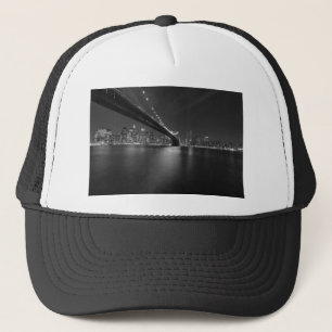 Black White New York City Skyline Trucker Hat