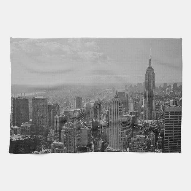 Black & White New York City Tea Towel (Horizontal)