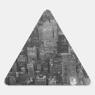 Black & White New York City Triangle Sticker