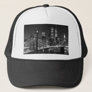 Black & White New York City Trucker Hat