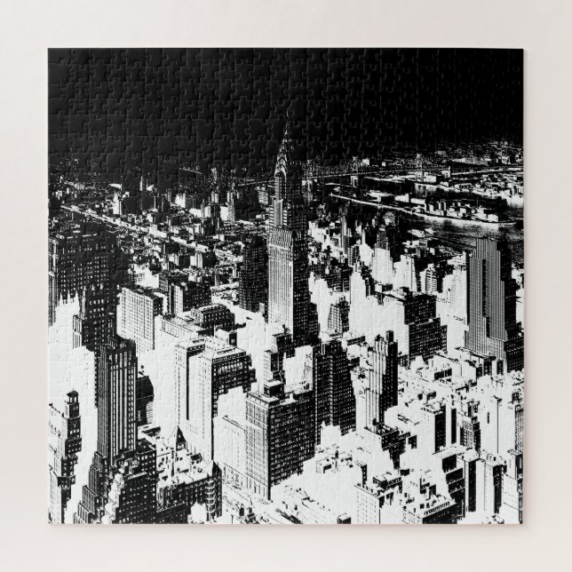 Black & White New York Jigsaw Puzzle (Vertical)