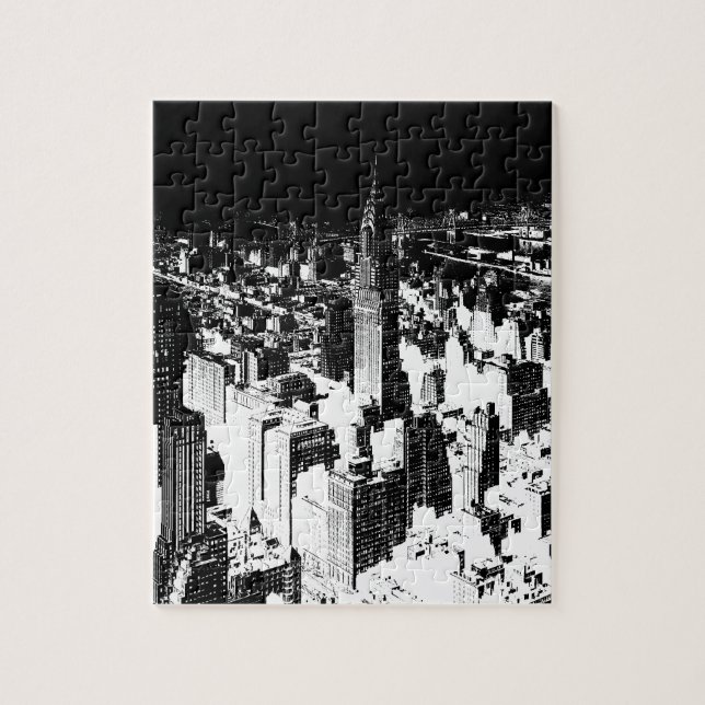 Black & White New York Jigsaw Puzzle (Vertical)