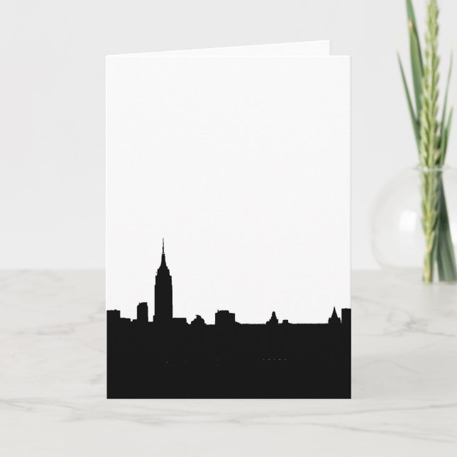 Black & White New York Silhouette Card (Front)