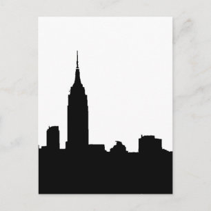 Black & White New York Silhouette Post Cards