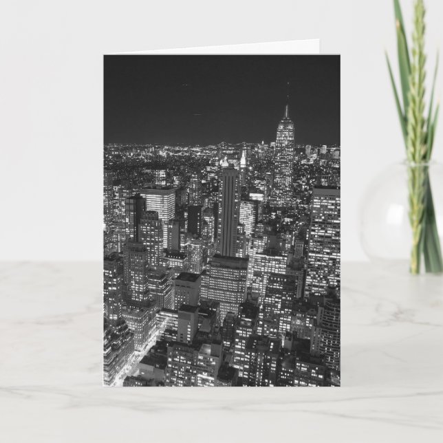Black & White New York Skyscrapers Card (Front)