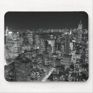 Black & White New York Skyscrapers Mouse Pad