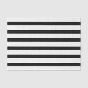 Black & White or Black & Customisable Colour Strip Tissue Paper