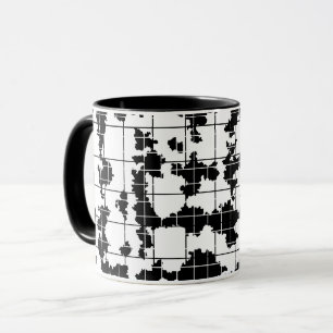 Black White Organic Abstract Art Design  Mug