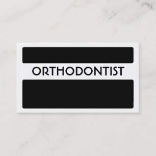 Black white Orthodontist simple business cards