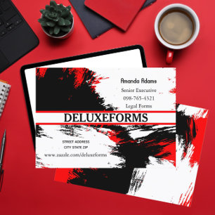 Black White Overdrawn Business Card