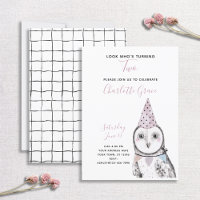 Black & White Owl 2nd Birthday Girl Party