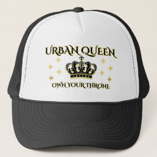 BLACK& WHITE OWN YOUR THROWN, NYLON MESH WOMEN TRUCKER HAT