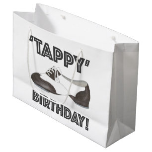 Black White Oxford Tap Shoe Dance Tappy Birthday Large Gift Bag