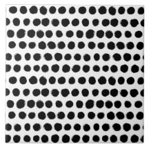 Black & White Painted Polka Dots